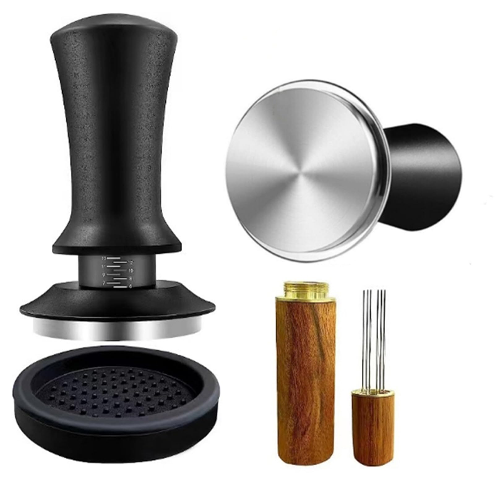 Espresso-Tamper aus Edelstahl, Hammer, Kaffee-Tamper-Matte, unverzichtbares Werkzeug für konsistente Kaffeeextraktion