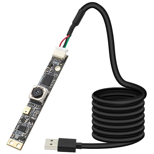 ELP Autofokus USB Kameramodul 8MP USB Kamera mit Mikrofon für Computer 4K USB-Kameraplatine Farbe 2448P Lightburn USB Kamera mit 62 Grad Objektiv ohne Verzerrung für Laptop Raspberry Pi Jetson Nano