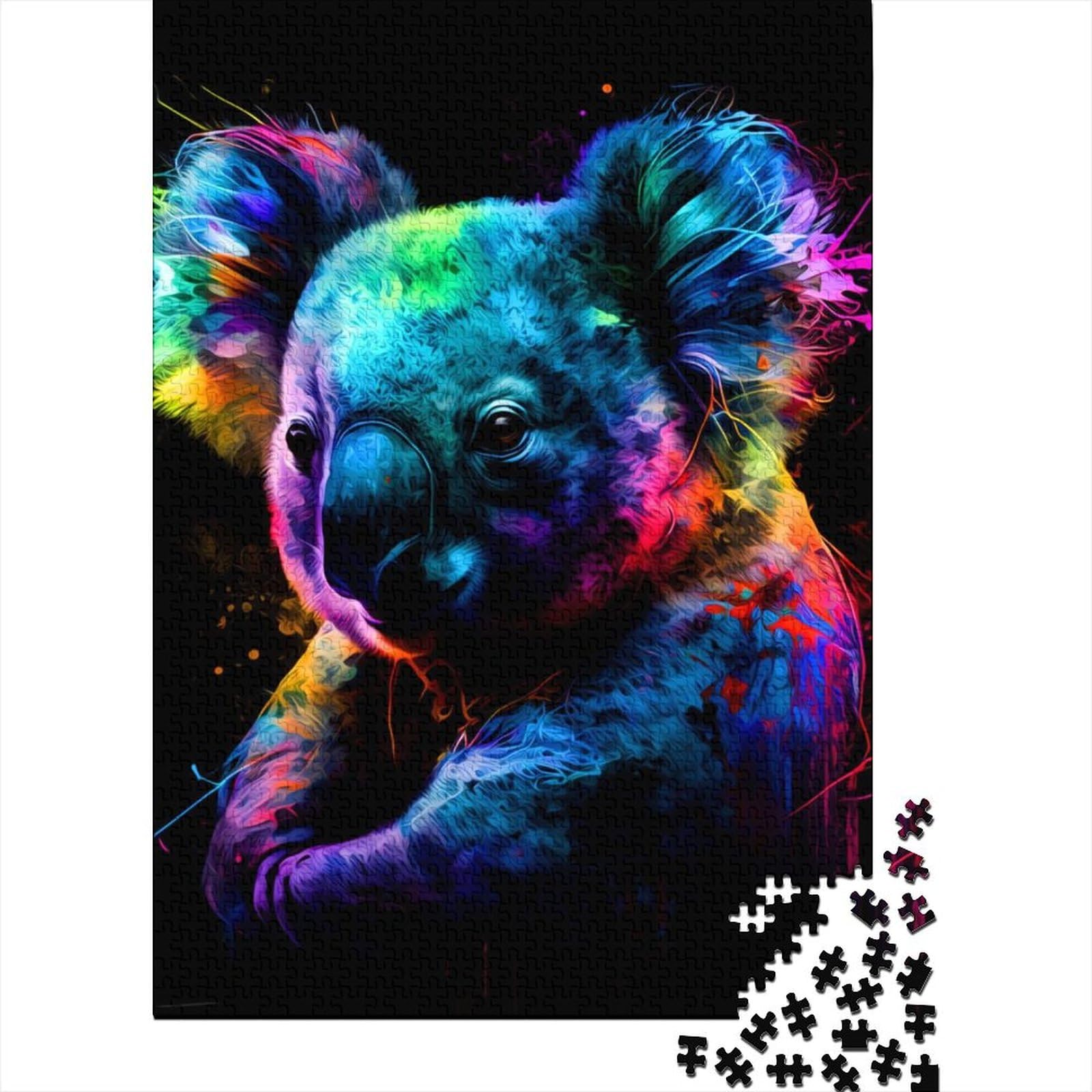 500 große Teile Puzzle für Erwachsene, Koala-Holzpuzzle, Puzzle für Erwachsene und Teenager, für Familienspaß und Spieleabende (52 x 37 cm)