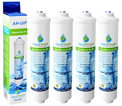 4x AquaHouse UIFH Kompatibel für Haier 0060823485A Kemflo Aicro Wasserfilter für Haier, CDA, Firstline, Frigistar Kühlschränke