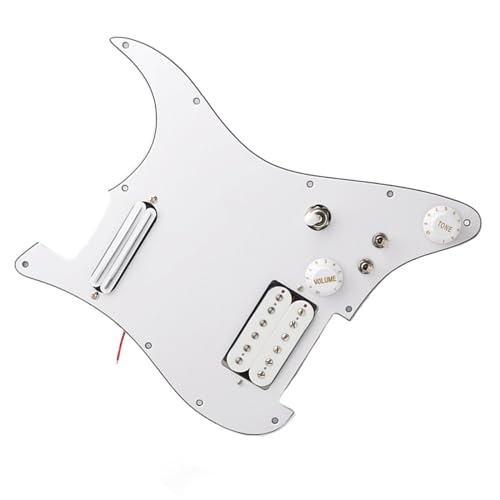 Standard-Pickguard-Tonabnehmer Wunderschönes weißes Schlagbrett-Tonabnehmer-Ersatzteilset für E-Gitarre (Color : 3/4)