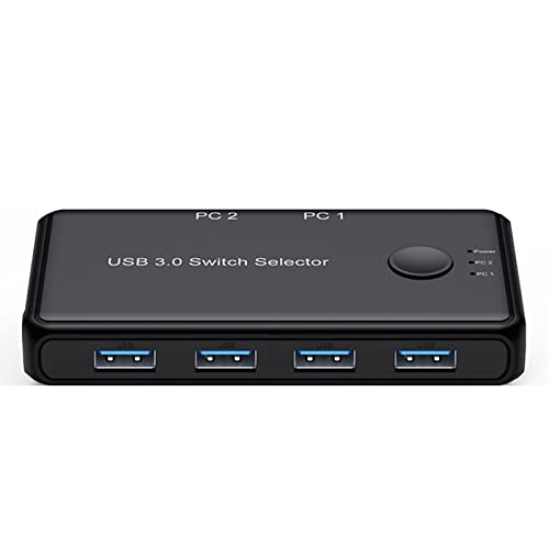 USB 3.0 2 In 4 Out für Tastatur, Drucker, Maus, 4 USB-Laufwerke, gemeinsame Nutzung von 2 Computern, unterstützt Windows 10 5 GB