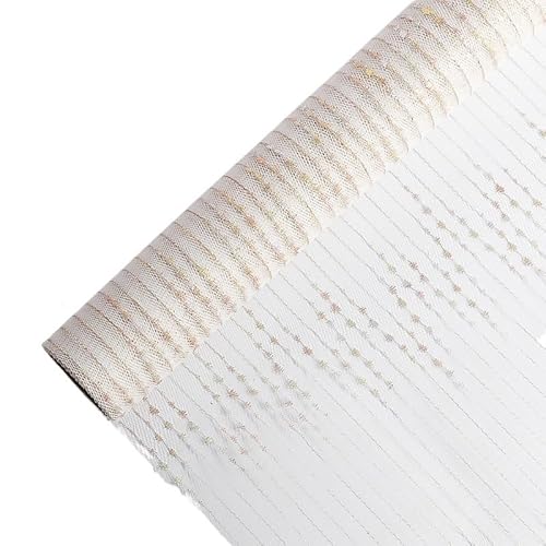 Blumenstrauß-Wickelpapier 5 Yards gestreifte Druckrolle Mesh Blumen Blumenstrauß Geschenkpapier Garn Blumenladen Verpackungsmaterialien Valentinstag Geschenkpaket Blumenstrauß Papier (Color : White)