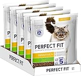 PERFECT FIT Adult Trockenfutter für erwachsene, sensitive Katzen ab 1 Jahr - Truthahn, 1,4 kg (5 Beutel)