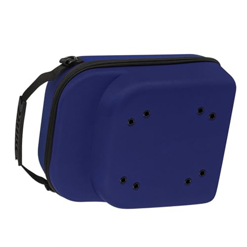 MEELYHOME Hartschalenkoffer für Baseballkappen, Organizer für Reisen und Zuhause, Handgepäcktasche mit Tragegriff, blau, 33*26*14cm