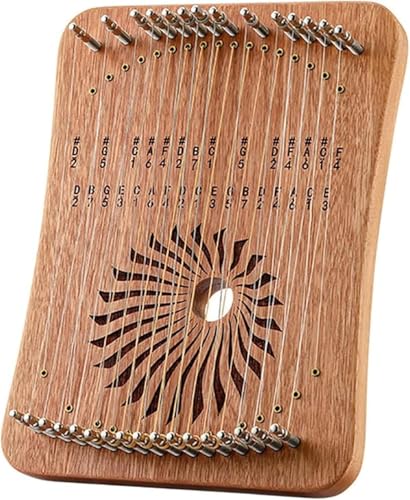 Portable Lyre Harp Daumenklavier Mit 31 Saiten,Tragbare Fingerspiel-Lierharfe,Harfe Instrument Für Musikliebhaber Studenten Anfänger A