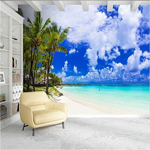 XLMING Umweltfreundliche Landschaftsgestaltung Am Strand 3D Tapeten Home Esszimmer Sofa Schlafzimmer Wohnzimmer TV Hintergrund-300cm×210cm