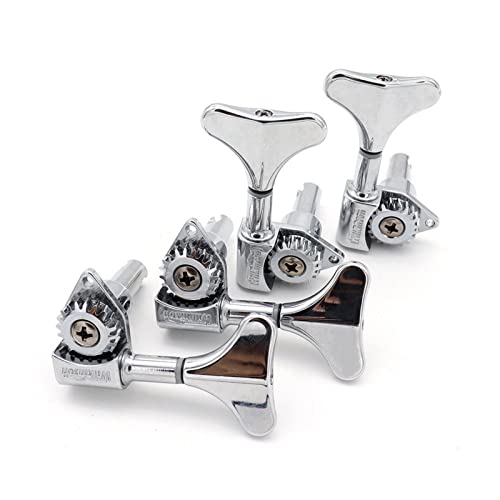 1Set Gitarren-Tuning-PEGs Bass-Gitarrenmaschine Köpfe Tuner 2R2L / 4L / 4R 3 Coloer Stimmwirbel Mechaniken (Color : 2L2R Chrome)