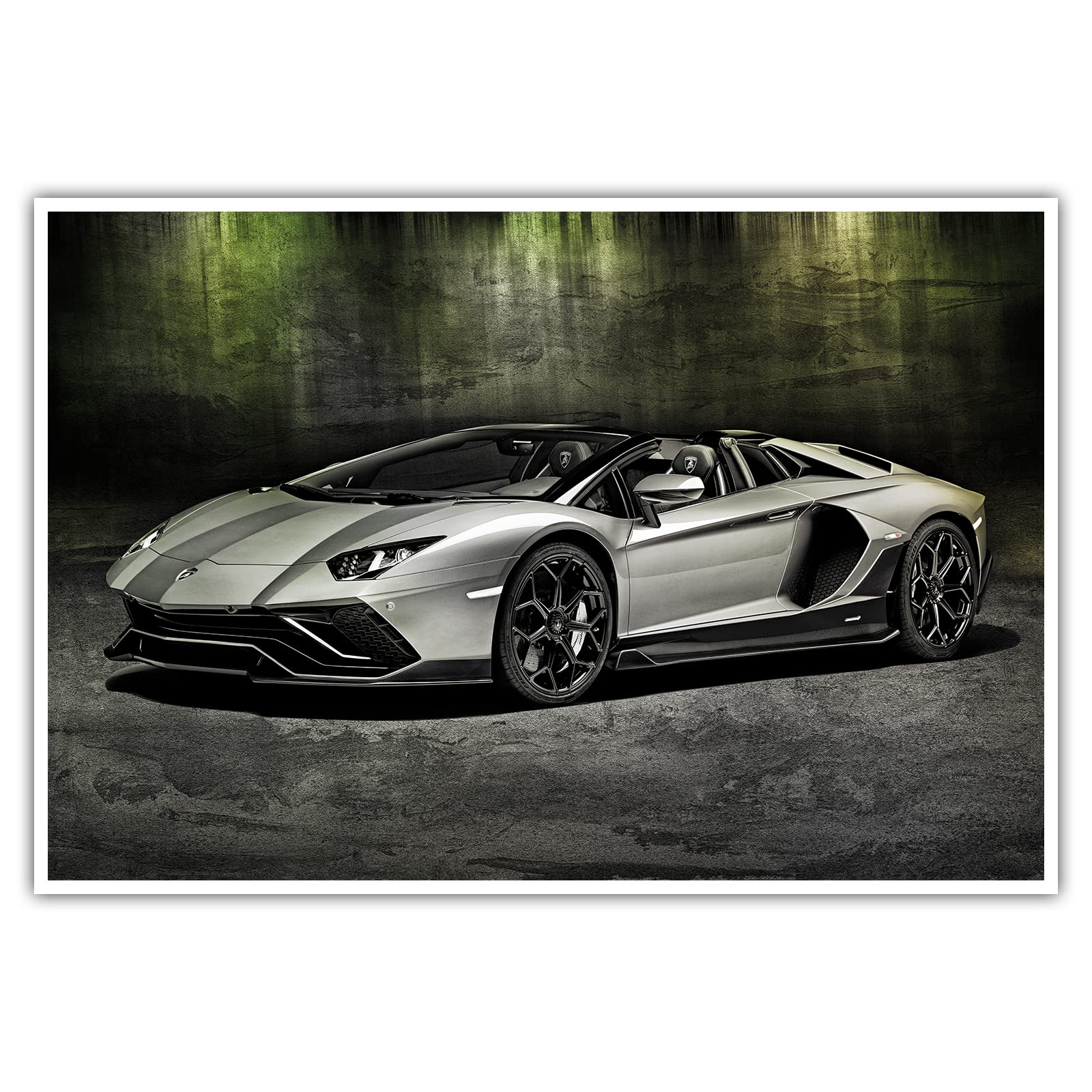 Poster - Wandbild Auto Modern Supersportwagen kompatibel mit Lamborghini Aventador (140 x 90 cm, Poster)