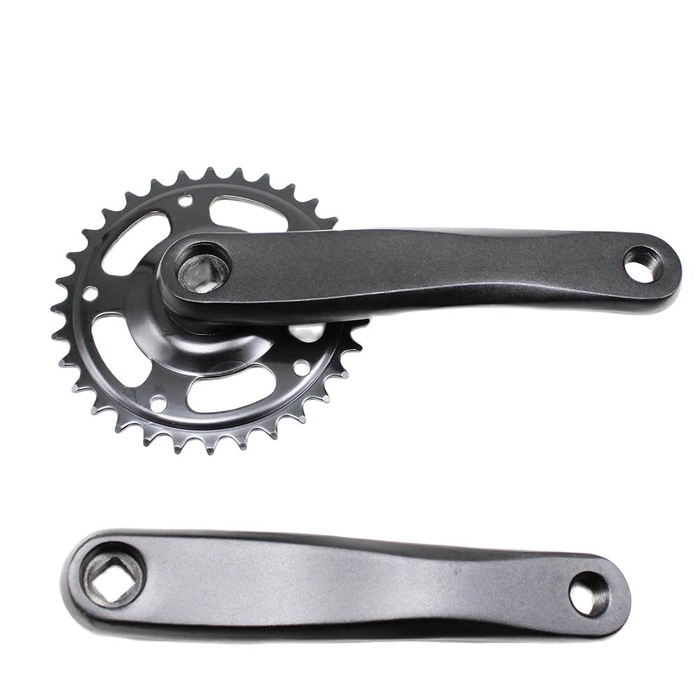 Skdvy Vierkant 6/7/8-fach Kurbelgarnitur, Einzelne Geschwindigkeit Klapprad Crankset 32T * 170mm Aluminiumlegierung Kettenblatt Kette Wheel Kurbel Set Fahrradzubehör