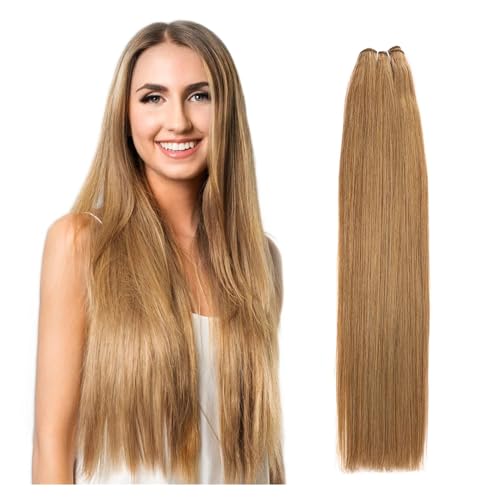 Human Hair Bundles Brasilianische glatte Haarwebart-Bündel, 35,6–71,1 cm, Höhenverhältnis, Remy-Haarverlängerungen, 100 g/Stück human hair weave (Size : 1Pcs/Lot, Color : 27_26INCHES)