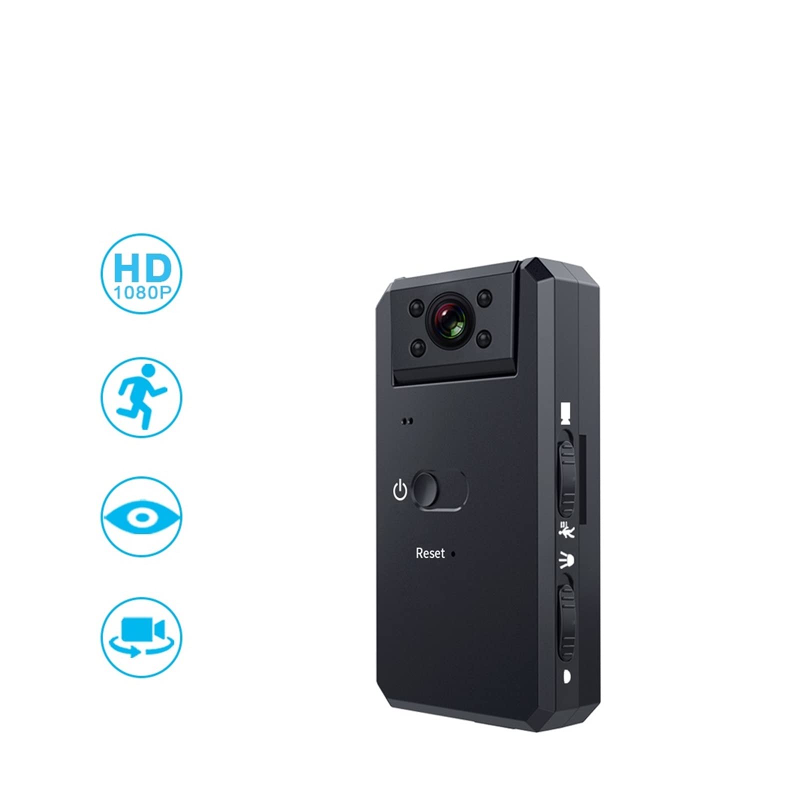 MD90 Mini Camcorder 1080P Kamera Nachtsicht Sport Outdoor DV Stimme Video Recorder Action HD Cam Recorder Für Sport(Plus 16GB TF Card,MD90-No WiFi)