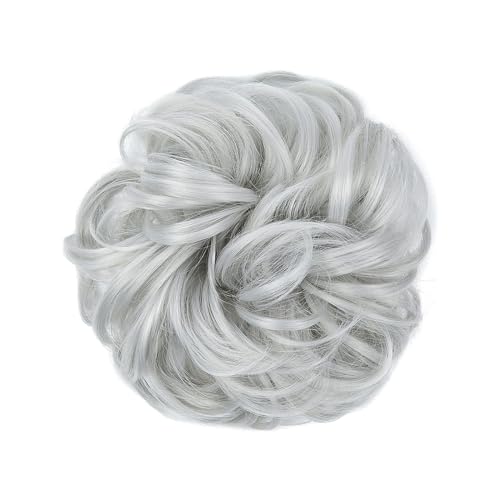 Haarteil Haargummi Unordentlicher synthetischer Haarknoten for den täglichen Gebrauch, Chignon-Scrunchies, gefälschtes Haarband, Zopf, elastisches Haarteil, Schwanz for Frauen H9 Haarverlängerung(60B)