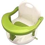 Badesitz, Badesitz für Babys von 6-18 Monaten, Baby-Dusche-Stuhl mit Rückenlehne und Saugnäpfe, Ergonomischer Sitz für Badewanne, Babysitze, Badestuhl für Bad,Grün