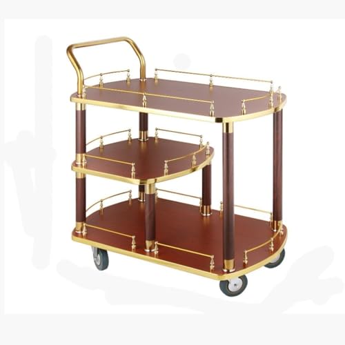 WLCBWYF Stehtische Trolley Rollwagen Organizer Kopfteile Utility Küchenwagen Servierwagen Metall Outdoor Hotelmöbel