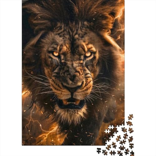 Kunstpuzzle für Erwachsene 1000 Teile, Tiger für Erwachsene, 1000 Teile, Puzzlegeschenke, Familienspiele, Weihnachtsgeburtstagsgeschenke (Größe: 75x50cm)