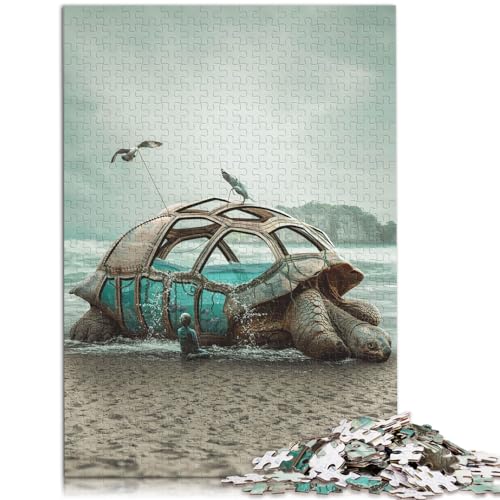 Puzzle-Geschenk, Schildkröte am Strand, für Erwachsene, 1000 Teile, Puzzle-Geschenke, Spaß bei Aktivitäten zu Hause, Geburtstagsgeschenk, Reisegeschenke, 1000 Teile (50 x 75 cm)