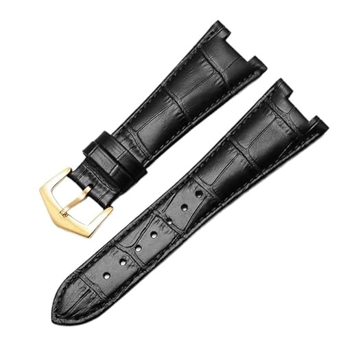 NEYENS Uhrenarmband aus echtem Leder für Patek Philippe 5711 5712G, wasserdicht, schweißfest, konkave Faltschnalle, 25 mm Armband, 25-13mm, Achat