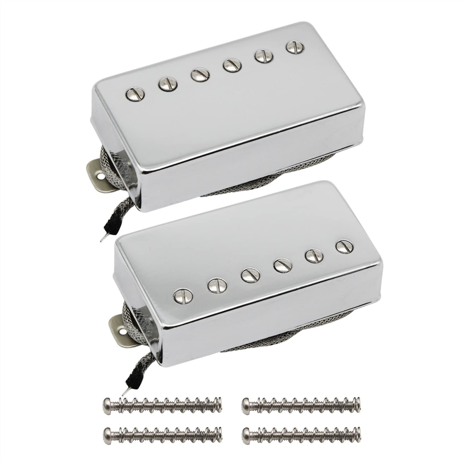 ZENGXUE Set Alnico 5 Humbucker Lp. E-Gitarren-Pickup-Chrom-Hals + Bridge-Pickups Für Lp. Stilgitarre Humbucker Tonabnehmer Set