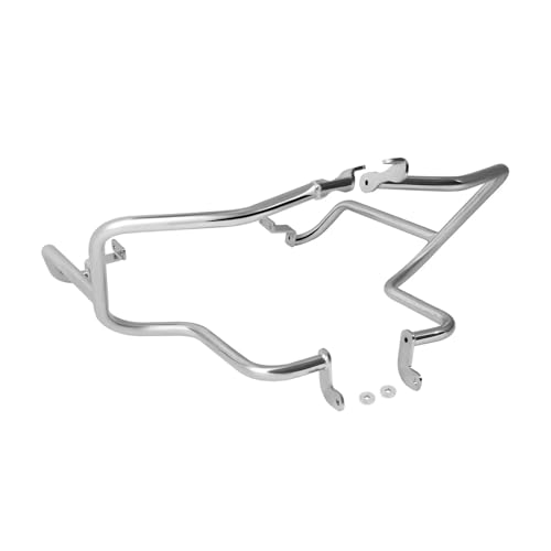 Motorrad Crashbars Für R18 B 2022-2023 Motorrad Chrom Schwarz Satteltaschen Crash Bars Autobahn Motor Schutz Schutz Externe Zubehör Motorschutz Sturzbügel(Chrome)