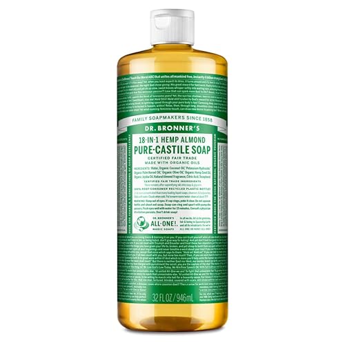 Dr. Bronner's Organic Pure Castile Liquid Soap Hemp Almond - 32 fl oz Dr. Bronner's Organic Pure Ca by Dr. Bronner's