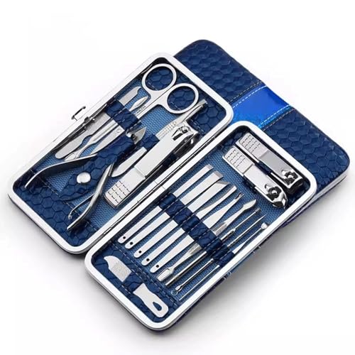 Maniküre Set Pediküre-Messer, Nagelknipser-Set, Home-Nagelknipser, Zange, Maniküre-Werkzeug-Set for Erwachsene, Körperpflege Profi Nagelknipser Set(Blue)