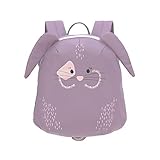 LÄSSIG Kleiner Kinderrucksack für Kita Kindertasche Krippenrucksack mit Brustgurt, 20 x 9.5 x 24 cm, 3,5 L/Tiny Backpack Hase