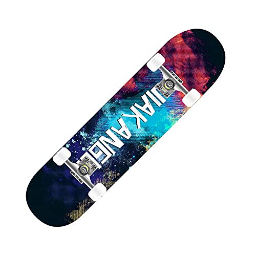 LIU 31 "x 8" komplettes Skateboard, 8-lagiges Ahorn-Double-Kick-Skateboard-Boards, Skateboards für Erwachsene, Anfänger, Teenager, Jungen, Mädchen-3_31 Zoll