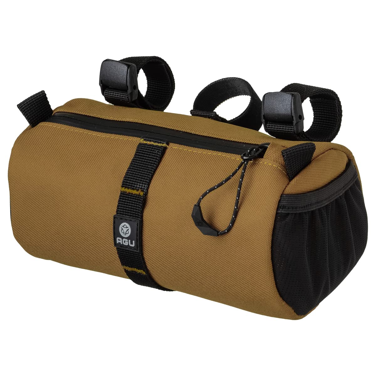 AGU Lenkertasche Roll Bag, 1,5L Fahrradtasche Lenker Vorne für Bikepacking, Wasserabweisend, Reflektierend, Einfache Montage, 100% Recyceltes Polyester - Armagnac