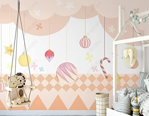 XLMING Handgemaltes Rosa Paradies Kinderzimmer Küche Esszimmer Arbeitszimmer Wohnzimmer TV Hintergrund Wand 3D Tapete-400cm×280cm