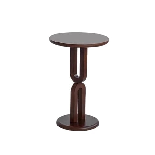 Beistelltisch Kleiner Beistelltisch aus Massivholz for das Wohnzimmer. Mini-Rundtisch, perfekt for das Sofa oder Schlafzimmer, kompaktes und tragbares Design Kaffeetisch Kleiner Sofatisch(Bruin)