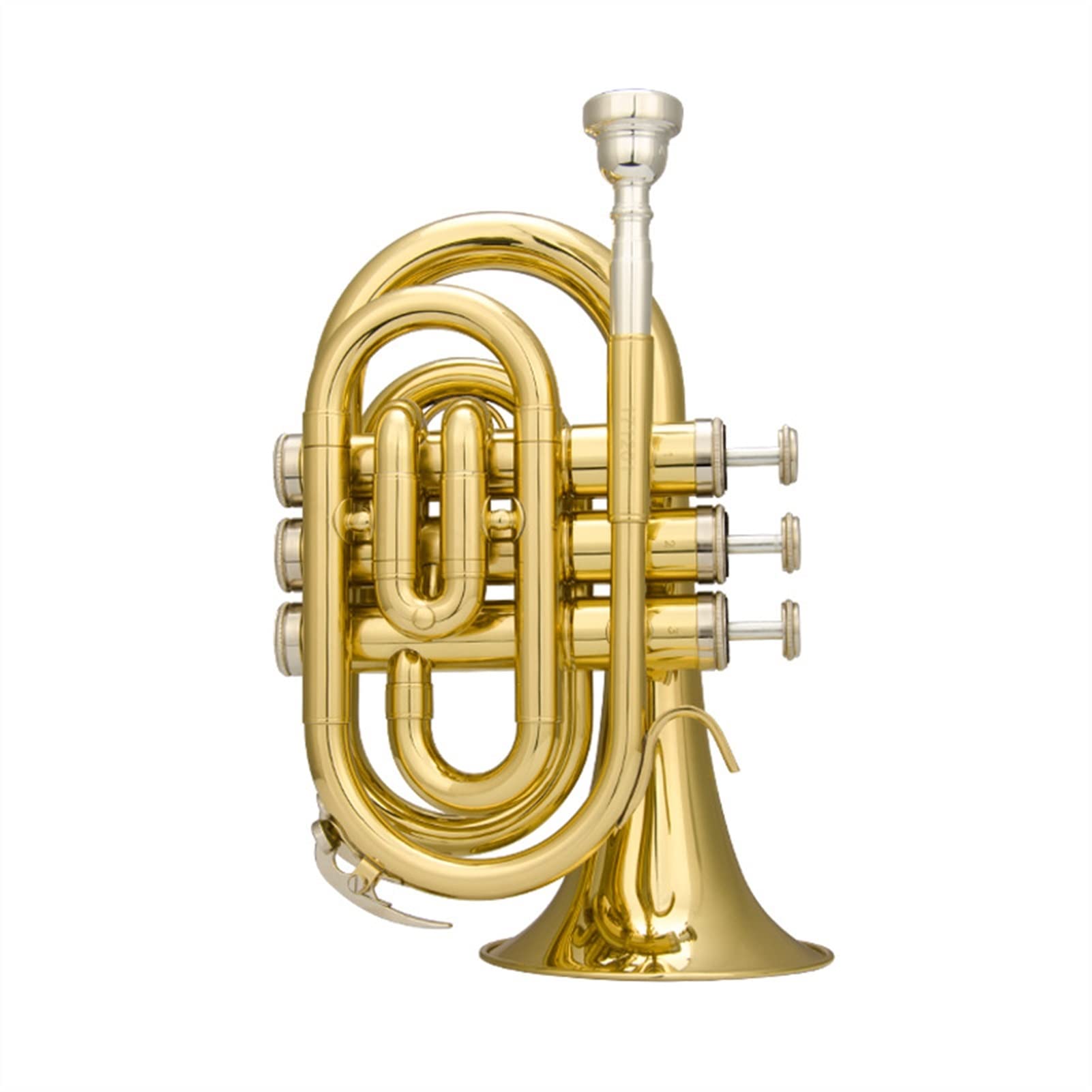 Trompete Messing Tragbare Trompete B-Flat Pocket Cornet Messing Instrument