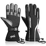 KINGSBOM Wasserdichte Ski- und Schnee-Handschuhe, 3M Thinsulate Winter Warm Touchscreen Snowboard Handschuhe für Herren & Damen (XX-Large)