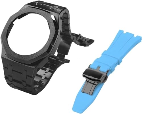 IOTUP Gen 5 Metall-Uhrengehäuse, Lünette und Fluorkautschuk-Uhrenarmband, Kombinationsset, für GA2100, GA2110, GAB2100, GM2100, Mod Kit für Watch Full, GM-2100, Achat