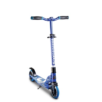 SIX DEGREES Aluminium Scooter Junior mit Klappmechanismus u. Ständer, 145 mm, höhenverstellbar, GS-geprüft, blau