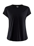 Craft Damen Core Charge Rib Tee T-Shirt, Schwarz, XXL