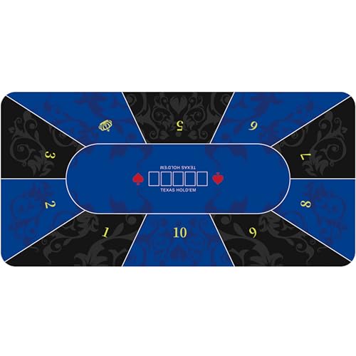 LYZXYZAI Klappbarer Pokertisch Professioneller Pokertisch Texas Holdem Rechteckiger Pokertisch Rutschfester Pokertisch Pokermatte Für 10 Spieler Pokerspiel,010,240 * 120CM