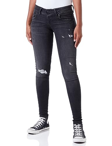 LTB Jeans Damen Jeans Julita X - Jeans Damen Skinny aus Baumwollmischung Skinny Denim Dunkel mit Reißverschluss Niedrige Taille - Grau