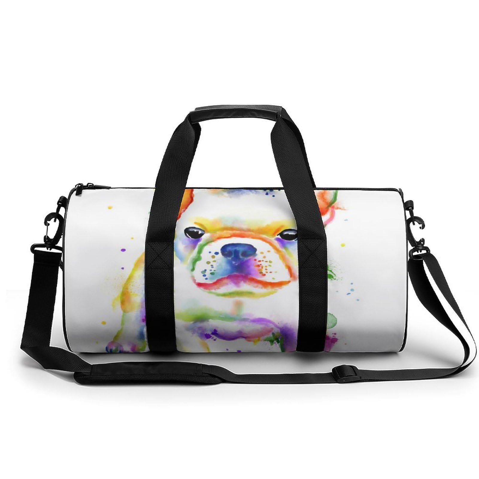 Aquarell-Hund Sport Duffel Bag Sporttasche Reisetasche Handgepäck Tasche Schwimmtasche Weekender Bag 45x23x23cm