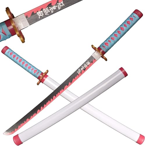 MAUXpIAO Sword Valley Holz Anime Cosplay Requisiten, Demon Slayer Schwert 78 cm Holzschwert-Kanroji Mitsuri katana/A/78cm