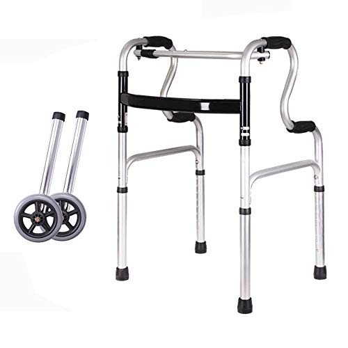 Rollator Walker,zusammenklappbares Gehgestell für Senioren,mit Rädern,leichter Aluminium-Walker,verstellbare Höhe: 78,9 cm bis 97,9 cm