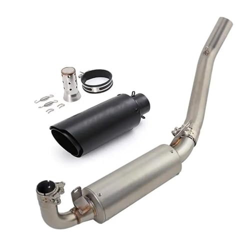 Motorrad Schalldämpfer Für Aprilia GPR250R GPR250S 2021-2024 250mm Motorrad Auspuff Schalldämpfer Mid Connect Pipe Slip On Auspuff für Motorräder(C)