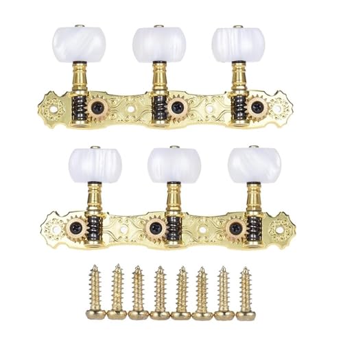 Strings Tuning Pegs Mechaniken Für Gitarre 2 Stück Gitarren-Tuning-Nägel, vergoldet, Akustikgitarren-Kopfplatte, 1:16 Stimmschlüssel, Knopf, Saiten-Tuner (Color : Gold Plated)