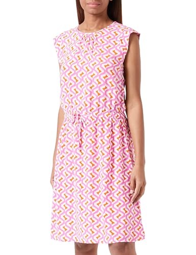 Cartoon Damen Sommerkleid mit Muster Pink/Orange,34