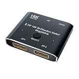 Qsvbeeqj 16K DisplayPort Videoumschalter Aus Aluminium Für Und Mit Dynamischer 4K@240Hz Umschaltung