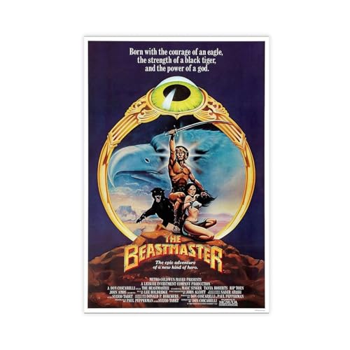 biegzc Filmposter "The Beastmaster" – 1983 – Sci-Fi – Fantasy – ein Blatt Kunstwerk – digitaler Download auf Leinwand, Poster, Schlafzimmer, Dekoration, Landschaft, Büro, Raumdekoration, Geschenk, 60