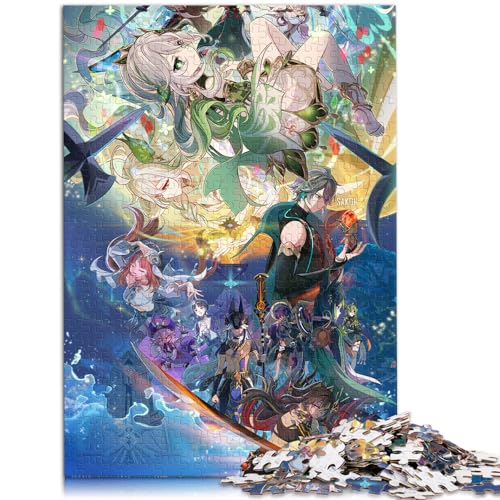 Puzzlespiele Genshin Impact Dori für Erwachsene 1000-teiliges Puzzle Lernspiele Holzpuzzle ganze Familie 1000 Teile (50 x 75 cm)