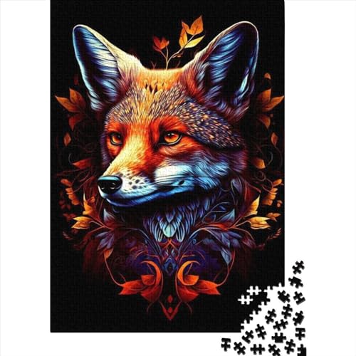 Tierfuchs-Puzzles für Erwachsene und Teenager. Schwierige, anspruchsvolle Puzzles mit 1000 Teilen eignen ganze Familie und die (Größe: 75 x 50 cm)