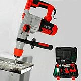 Bohrhammer, Professional Bohrhammer, 2200W Bohrmaschine Bohrhammer Elektrischer Hammer Schlagbohrer Mit Koffer, 50 Hz 0-930 U/min Abbruchhammer