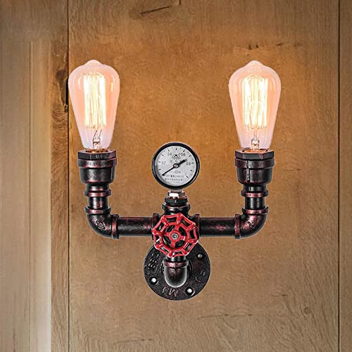 Vintage Wasserrohr Wandleuchte Retro Industrielle Wandlampe Steampunk Design Deko Loft Wandlicht E27 Sockel Led Beleuchtung Für Bar Café Treppe Gehweg Restaurant Korridor Untergeschoss,A